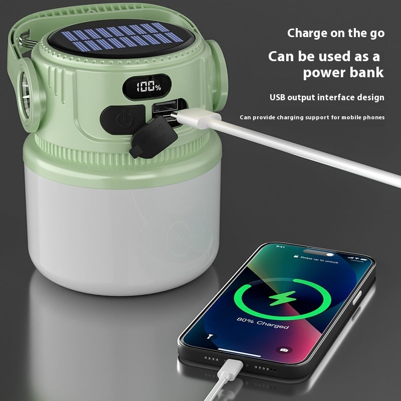 Solar Multi-gear Adjustable Outdoor Portable Charging Lantern