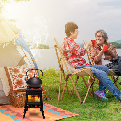 Schwarzer abnehmbarer Eisen-Campingkocher