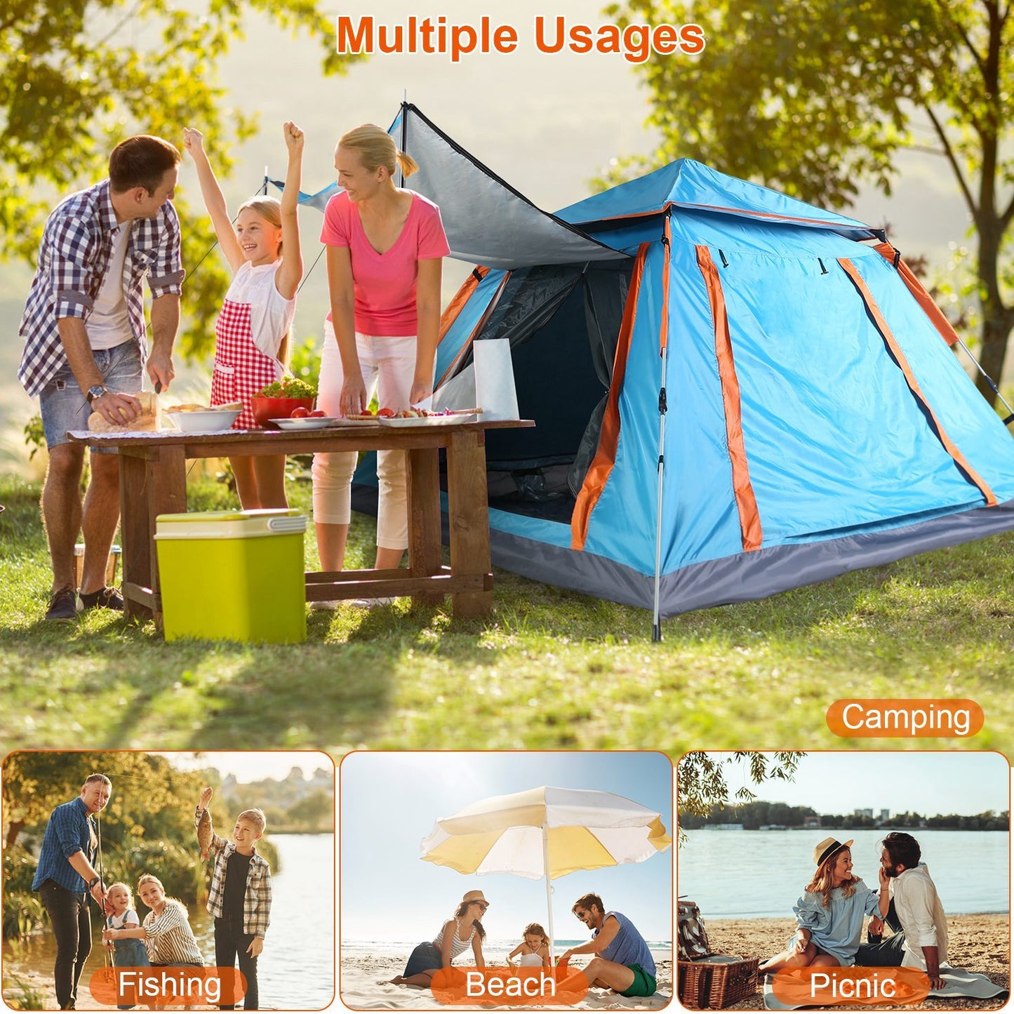 4–5 Personen Wasserdichtes Campingzelt