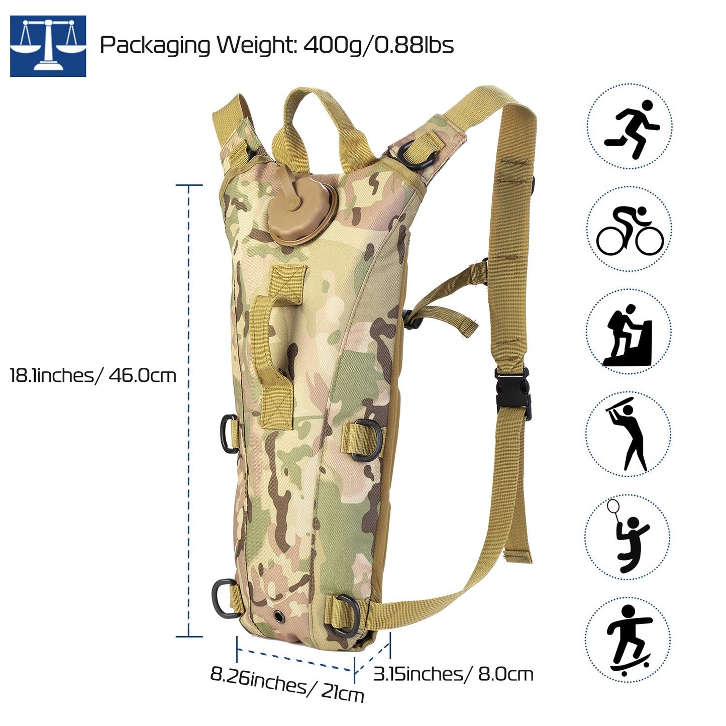 3L Trinkrucksack Outdoor Hydration Pack