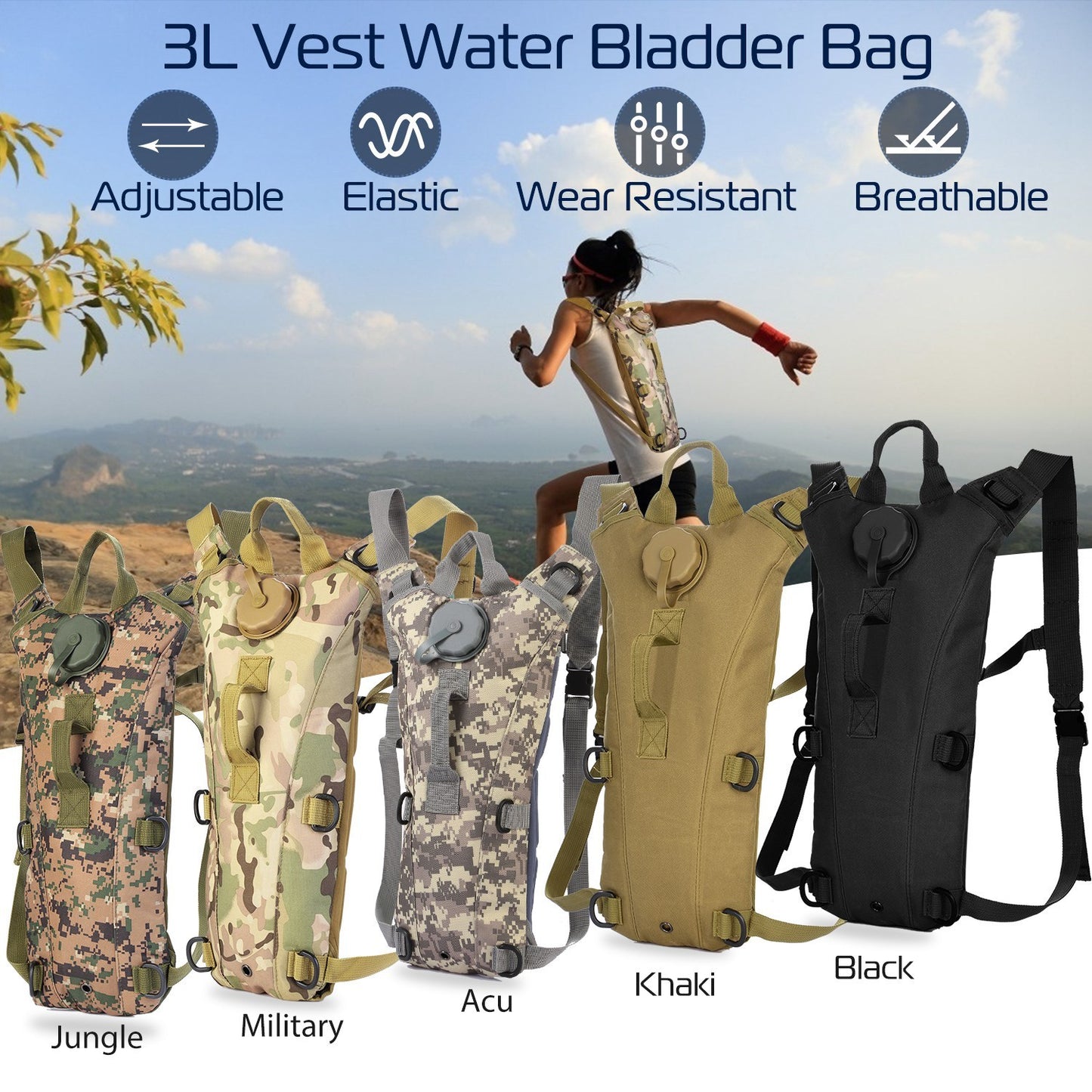 3L Trinkrucksack Outdoor Hydration Pack