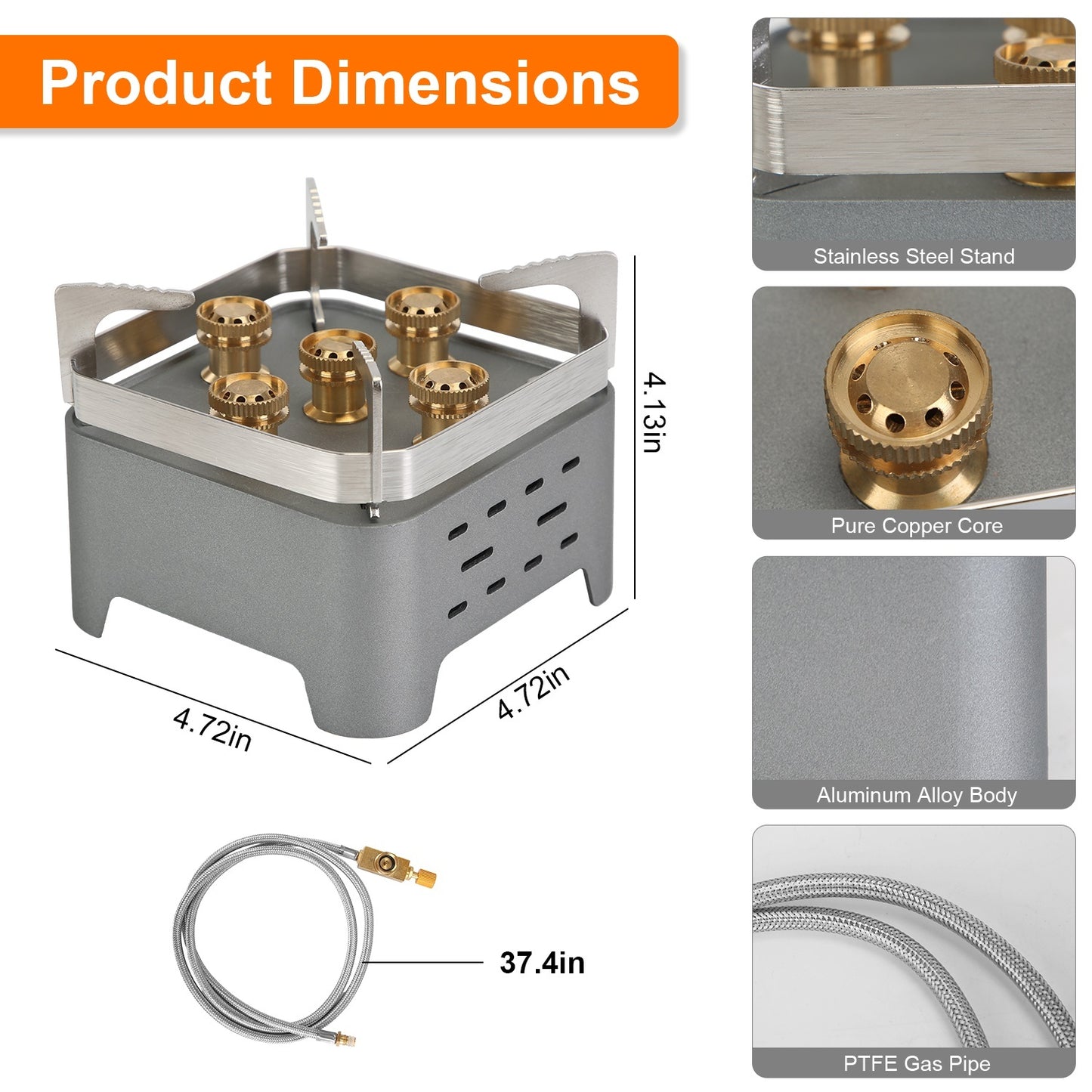 12000W Tragbarer Gas-Campingkocher