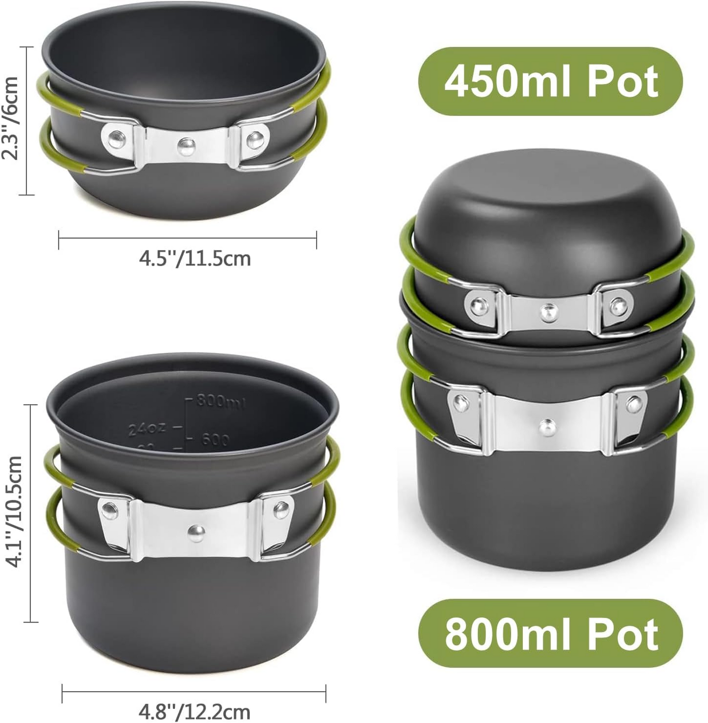 Odoland Outdoor Cookware Set