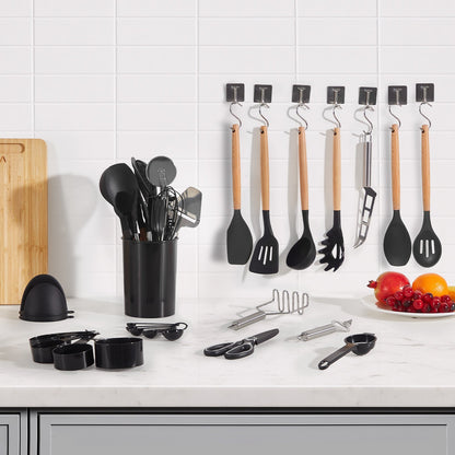 50-teiliges Silikon-Küchenutensilien Set hitzebeständig
