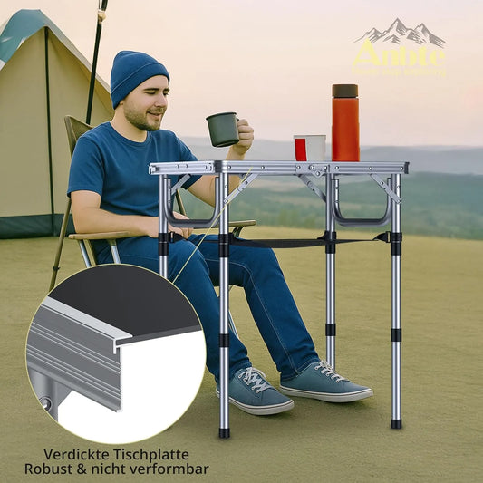 Anbte Adjustable Portable Camping Table