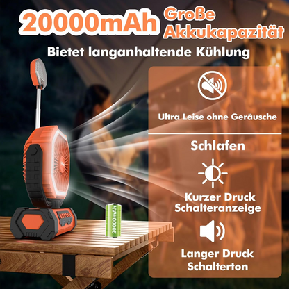 Outdoor Rechargeable Fan Light