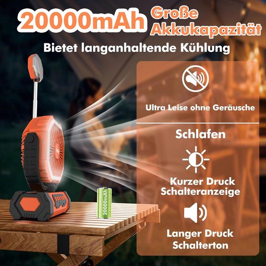 Outdoor Rechargeable Fan Light