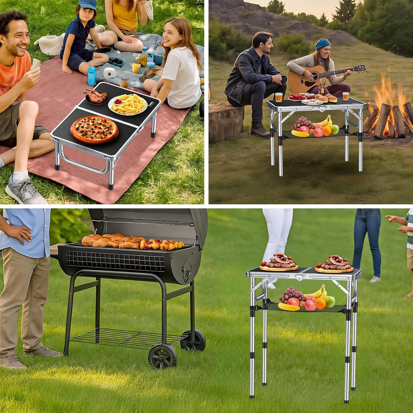 Anbte Adjustable Portable Camping Table