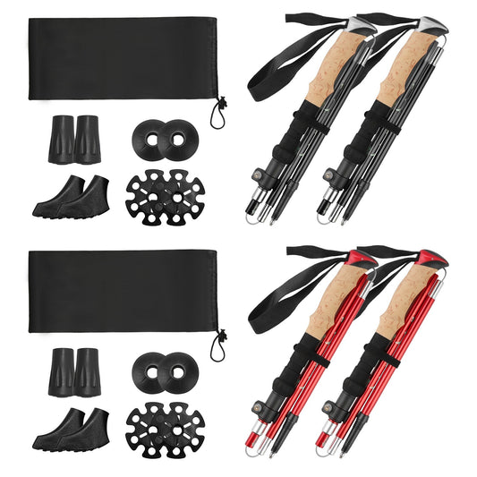 2er Set Faltbare Trekkingstöcke Alu