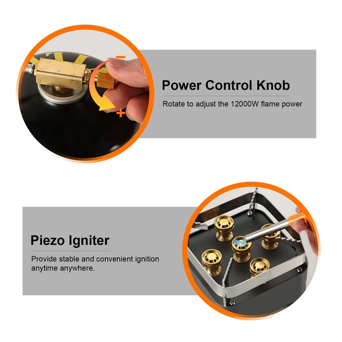 12000W Tragbarer Gas-Campingkocher