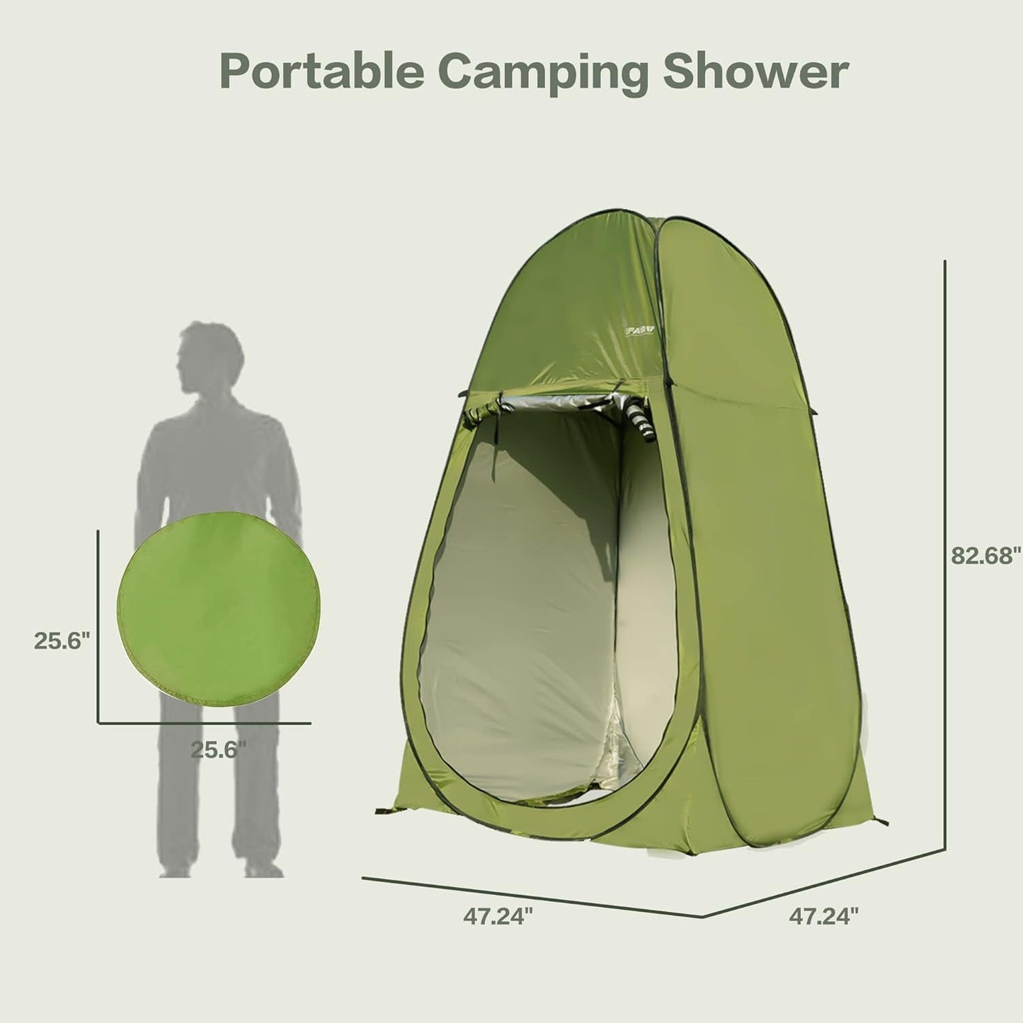 7FT Camping Dusch- & Toilettenzelt
