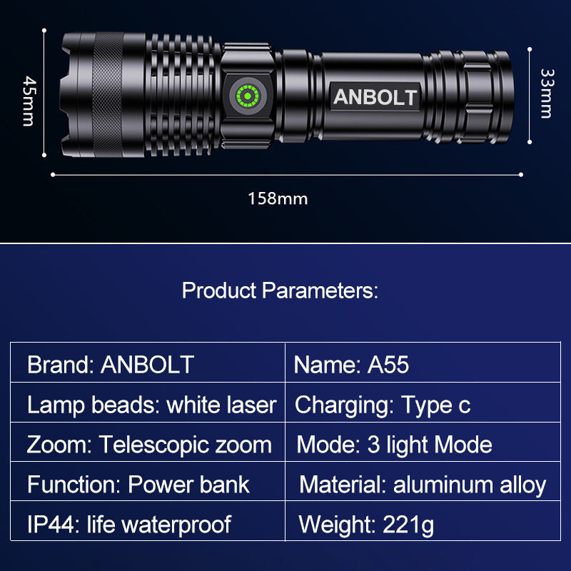 Superhelle 90000 Lumen LED Taschenlampe