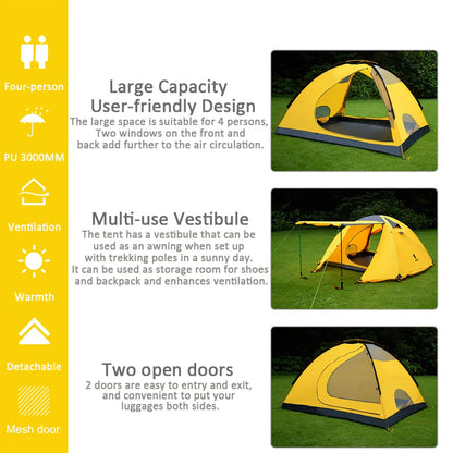 2-Personen Zelt Mit Skylight & Doppelwand