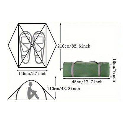 Ultraleichtes 2-Personen Zelt Grün