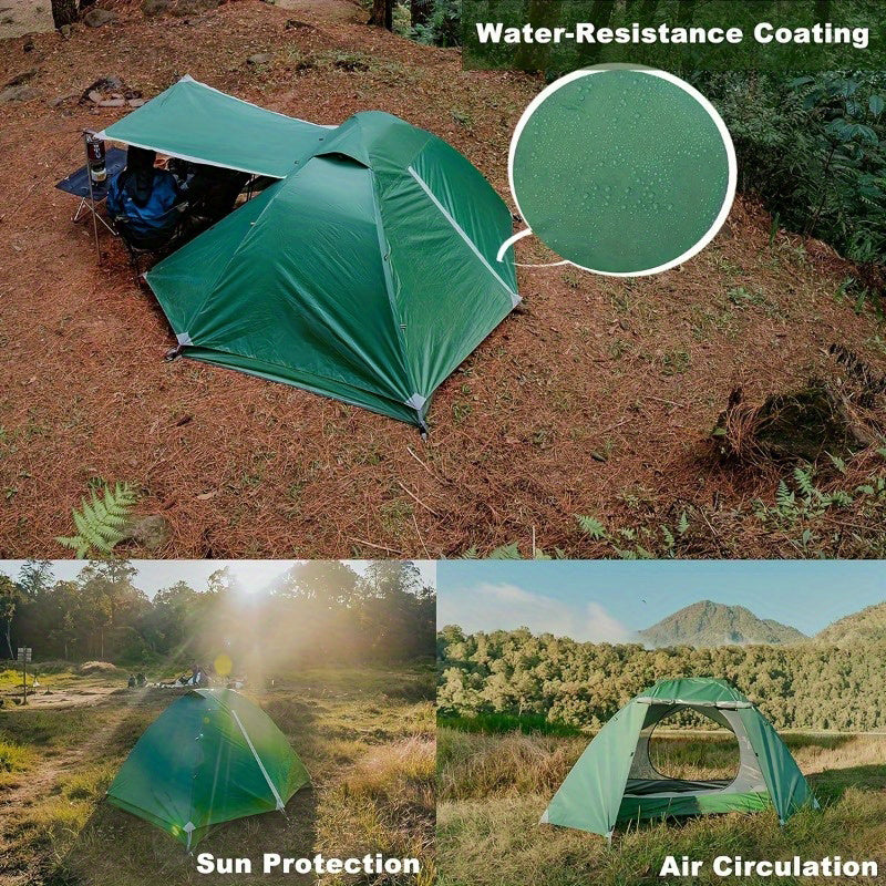 Ultraleichtes 2-Personen Zelt Grün