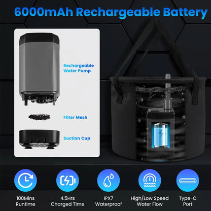 Tragbare Camping-Dusche Mit Akku